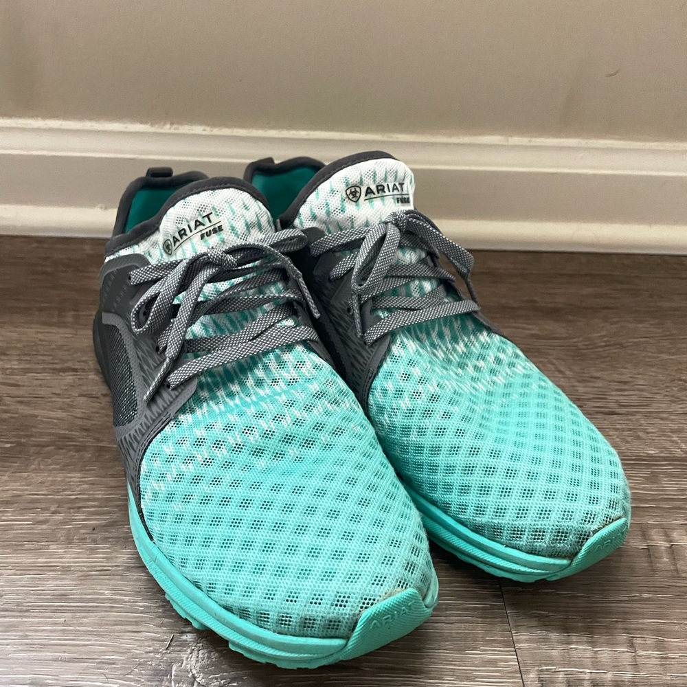 Ariat Fuse Aqua and Gray Athletic Shoes